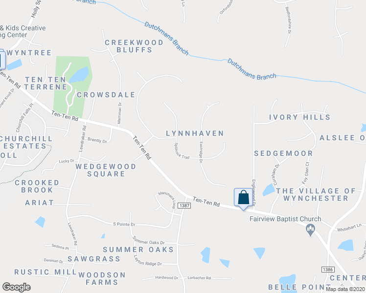 map of restaurants, bars, coffee shops, grocery stores, and more near 6105 Splitrock Trail in Apex