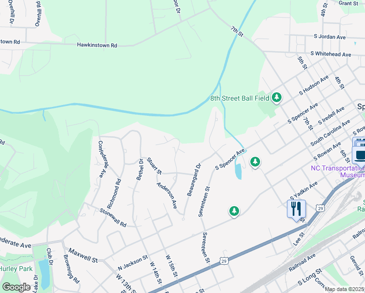 map of restaurants, bars, coffee shops, grocery stores, and more near 3 Lawton Lane in Salisbury