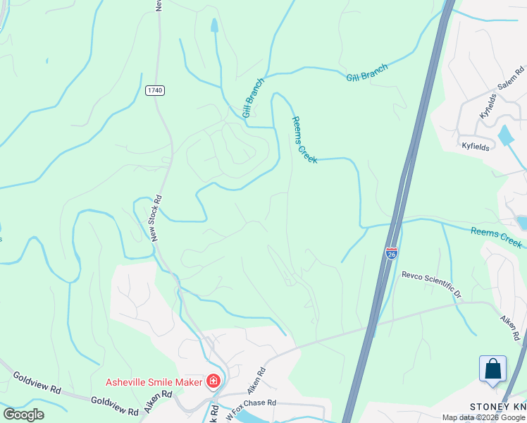 map of restaurants, bars, coffee shops, grocery stores, and more near 99999 Nichols Hill Drive in Asheville