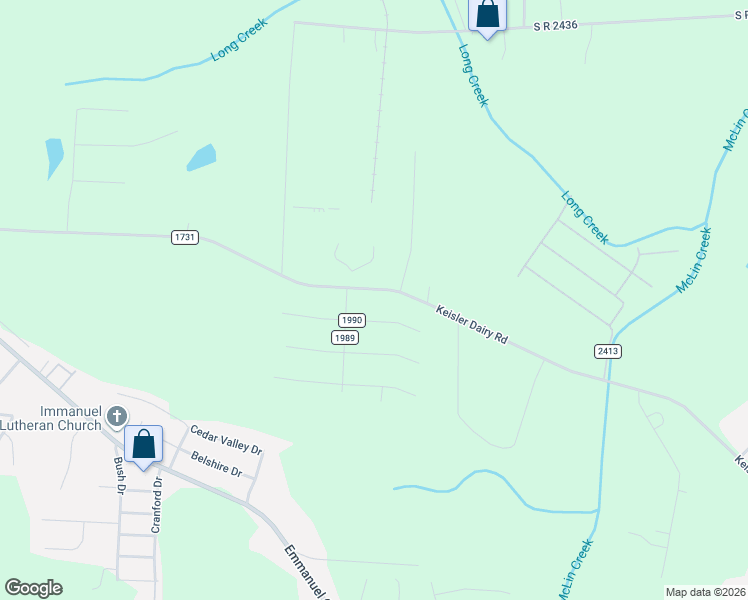 map of restaurants, bars, coffee shops, grocery stores, and more near 2733 State Road 1731 in Conover
