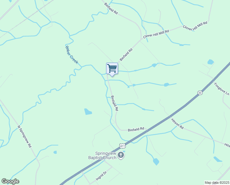 map of restaurants, bars, coffee shops, grocery stores, and more near 306 Binfield Road in Maryville