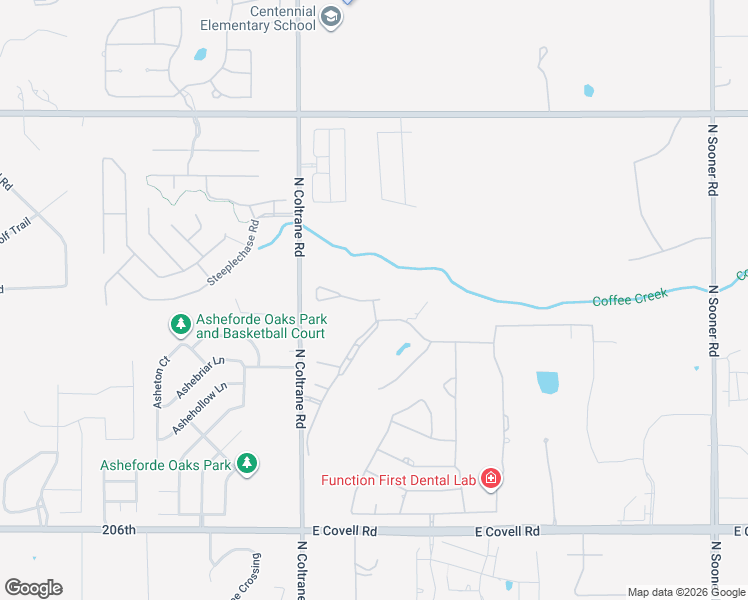 map of restaurants, bars, coffee shops, grocery stores, and more near 3200 Saint Fergus Drive in Edmond