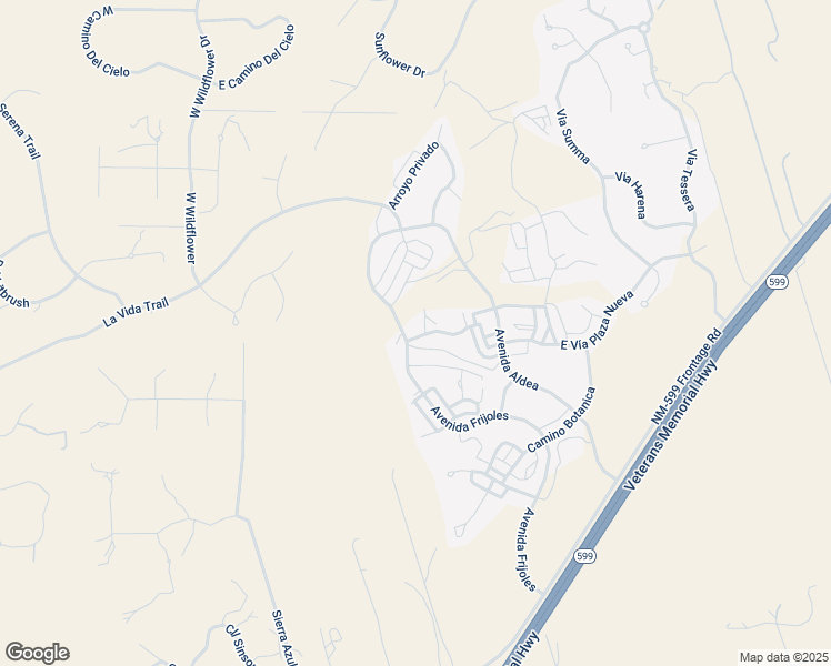 map of restaurants, bars, coffee shops, grocery stores, and more near 3 West Vía Plaza Nueva in Santa Fe