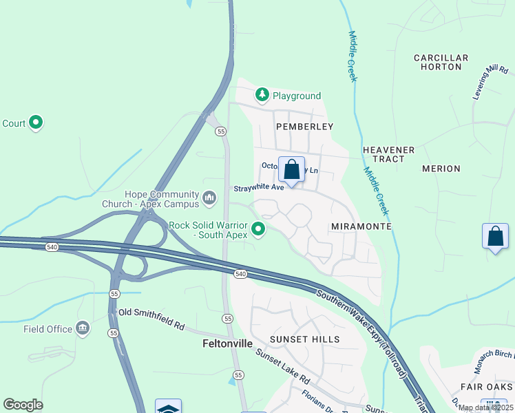 map of restaurants, bars, coffee shops, grocery stores, and more near 100 Reunion Park Drive in Apex