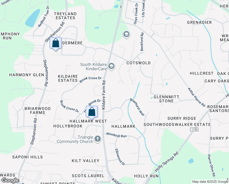 map of restaurants, bars, coffee shops, grocery stores, and more near 4005 Gumleaf Drive in Apex