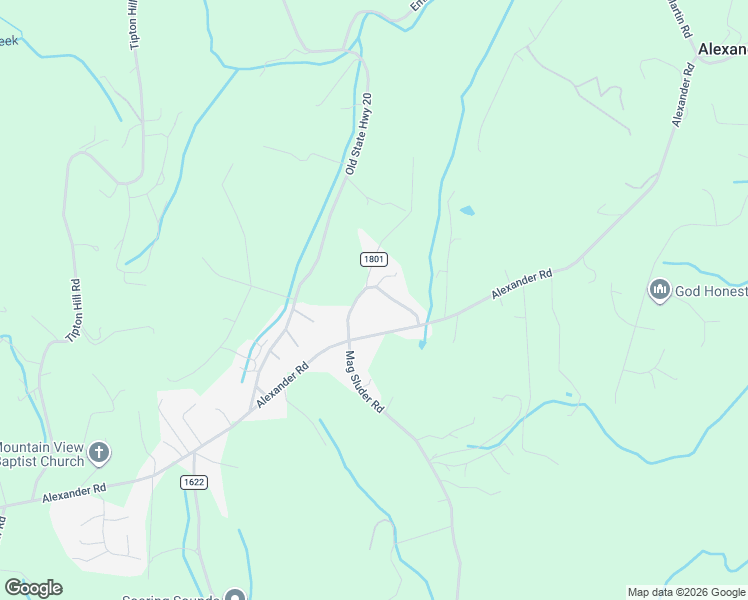 map of restaurants, bars, coffee shops, grocery stores, and more near 32 Cross Anchor Road in Alexander