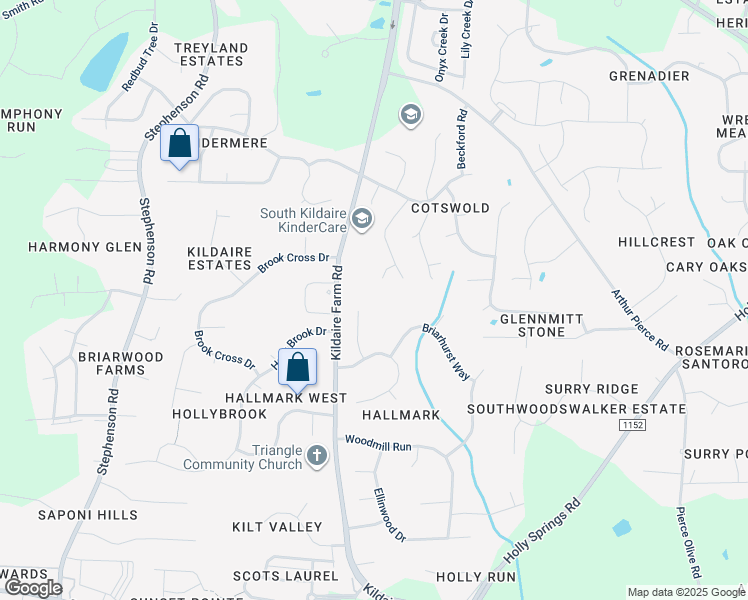 map of restaurants, bars, coffee shops, grocery stores, and more near 4005 Gumleaf Drive in Apex