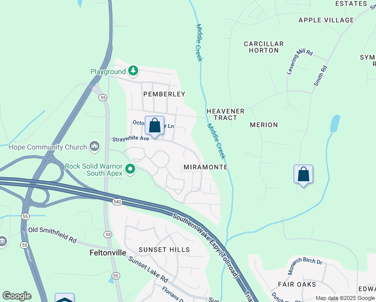 map of restaurants, bars, coffee shops, grocery stores, and more near 101 MINNIFER Court in Apex