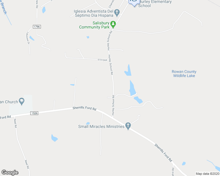 map of restaurants, bars, coffee shops, grocery stores, and more near 1460 Hurley School Road in Salisbury
