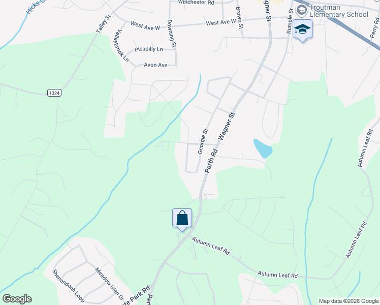 map of restaurants, bars, coffee shops, grocery stores, and more near 764 Massey Street in Troutman