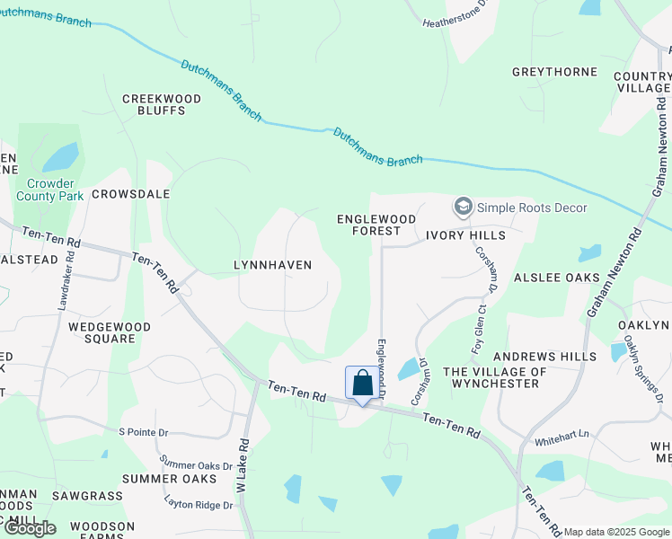 map of restaurants, bars, coffee shops, grocery stores, and more near 6225 Splitrock Trail in Apex