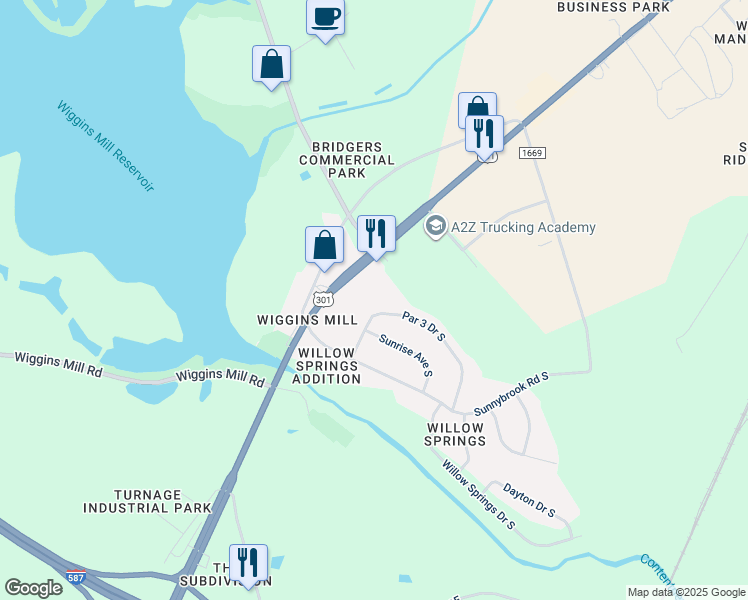 map of restaurants, bars, coffee shops, grocery stores, and more near 2905 Ushy 301 S in Wilson