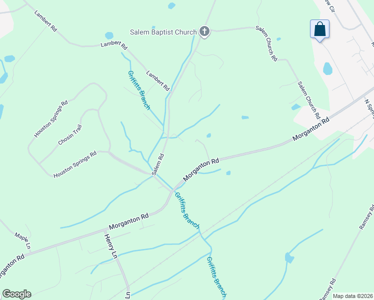 map of restaurants, bars, coffee shops, grocery stores, and more near 4805 Morganton Road in Greenback