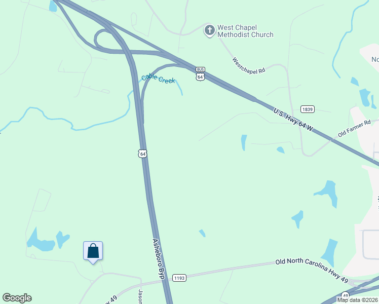 map of restaurants, bars, coffee shops, grocery stores, and more near 1617 Skeen View Road in Asheboro