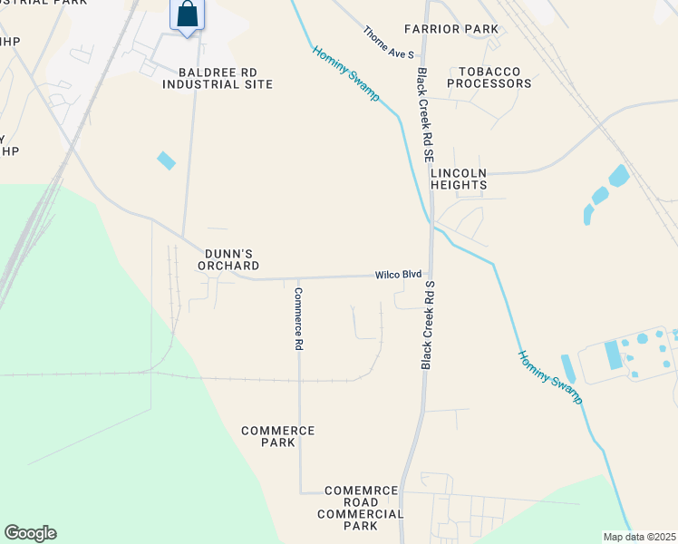 map of restaurants, bars, coffee shops, grocery stores, and more near 2625 Wilco Boulevard in Wilson