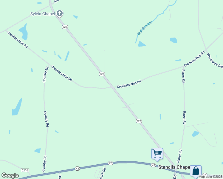 map of restaurants, bars, coffee shops, grocery stores, and more near 9063 North Carolina 222 in Middlesex