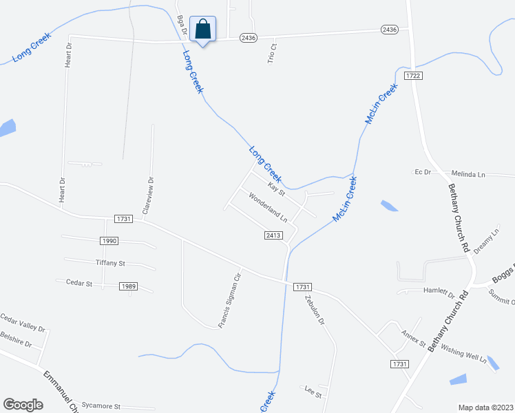 map of restaurants, bars, coffee shops, grocery stores, and more near 2995 Wonderland Trail in Conover