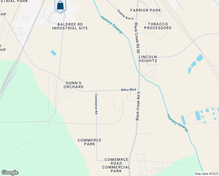 map of restaurants, bars, coffee shops, grocery stores, and more near 2625 Wilco Boulevard in Wilson
