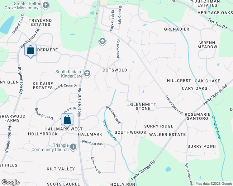 map of restaurants, bars, coffee shops, grocery stores, and more near 110 Hemingford Grey Court in Cary