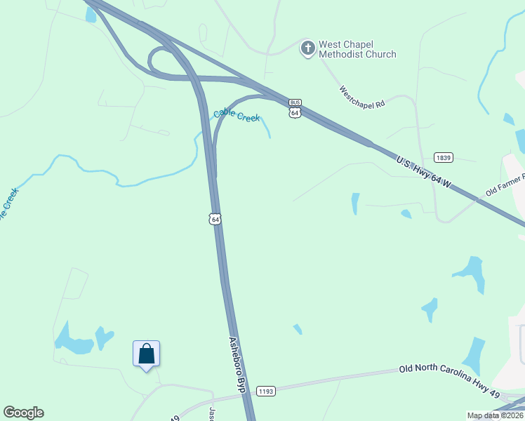 map of restaurants, bars, coffee shops, grocery stores, and more near 1617 Skeen View Road in Asheboro