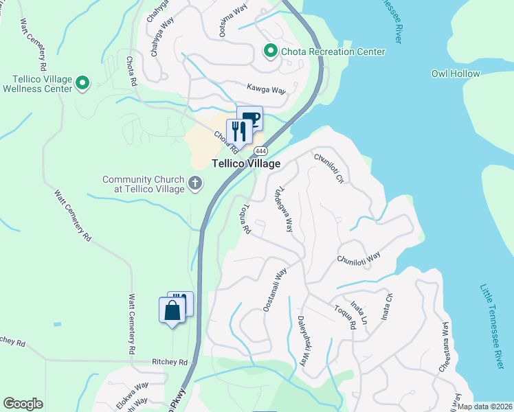 map of restaurants, bars, coffee shops, grocery stores, and more near 258 Chuniloti Way in Loudon