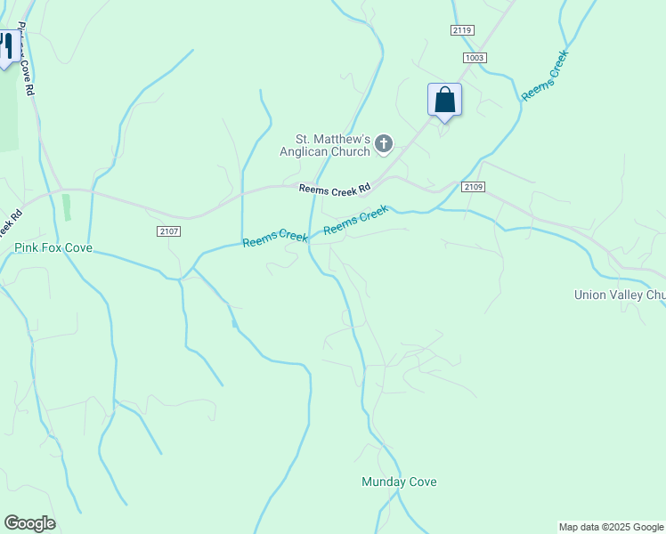 map of restaurants, bars, coffee shops, grocery stores, and more near 14 Sundance Road in Weaverville