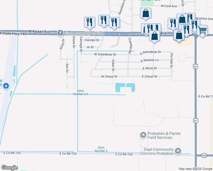 map of restaurants, bars, coffee shops, grocery stores, and more near 125 Oakshire Street in Osceola