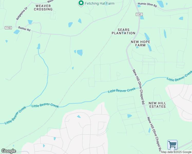 map of restaurants, bars, coffee shops, grocery stores, and more near 2537 Woodland Grant Drive in New Hill