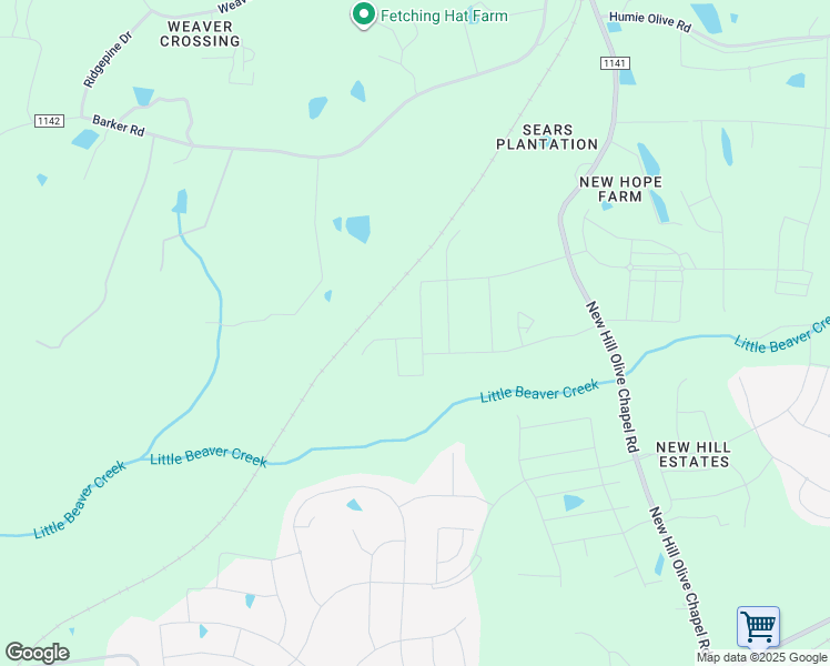 map of restaurants, bars, coffee shops, grocery stores, and more near 2536 Woodland Grant Drive in New Hill