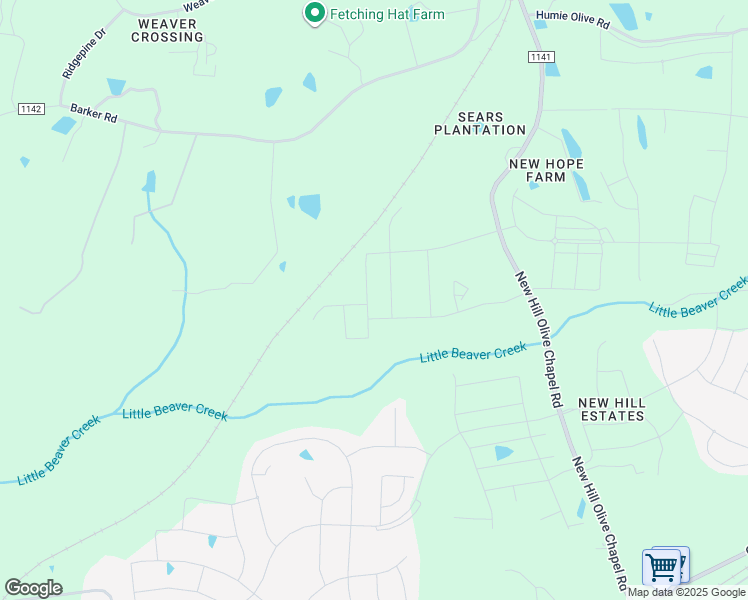 map of restaurants, bars, coffee shops, grocery stores, and more near 2537 Woodland Grant Drive in New Hill