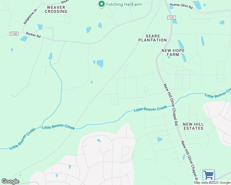 map of restaurants, bars, coffee shops, grocery stores, and more near 2536 Woodland Grant Drive in New Hill