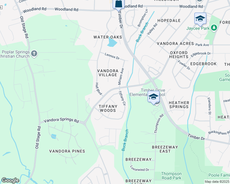 map of restaurants, bars, coffee shops, grocery stores, and more near 1902 Ryerson Drive in Garner