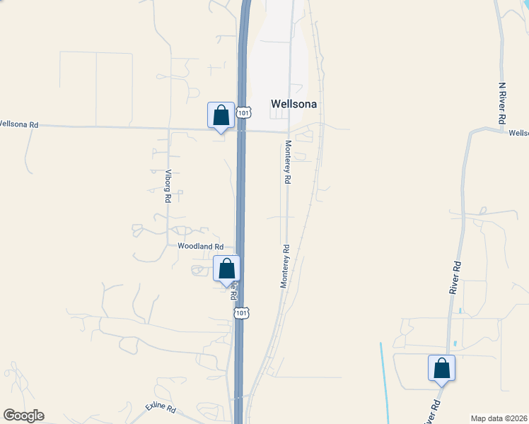 map of restaurants, bars, coffee shops, grocery stores, and more near 6229 Monterey Road in Paso Robles