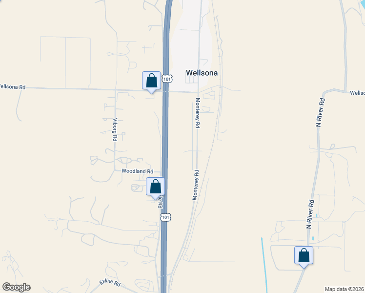 map of restaurants, bars, coffee shops, grocery stores, and more near 6229 Monterey Road in Paso Robles
