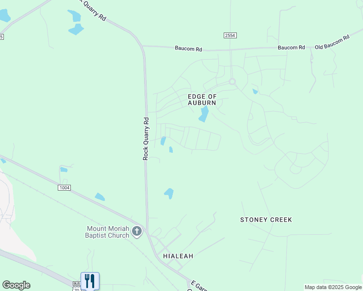 map of restaurants, bars, coffee shops, grocery stores, and more near Garden Vine Trail in Wake County