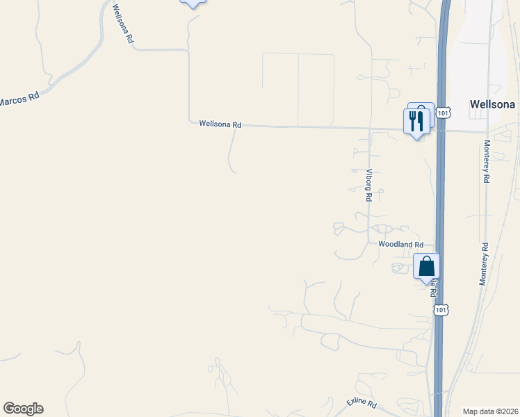 map of restaurants, bars, coffee shops, grocery stores, and more near 35 Wellsona Road in Paso Robles
