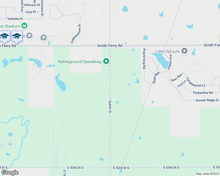 map of restaurants, bars, coffee shops, grocery stores, and more near 4540 Gulick Street in Muskogee