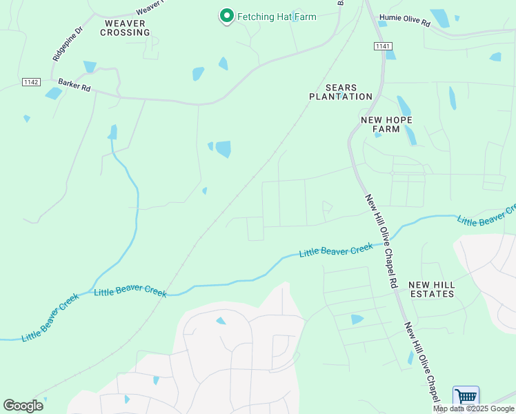 map of restaurants, bars, coffee shops, grocery stores, and more near 2528 Woodland Grant Drive in New Hill