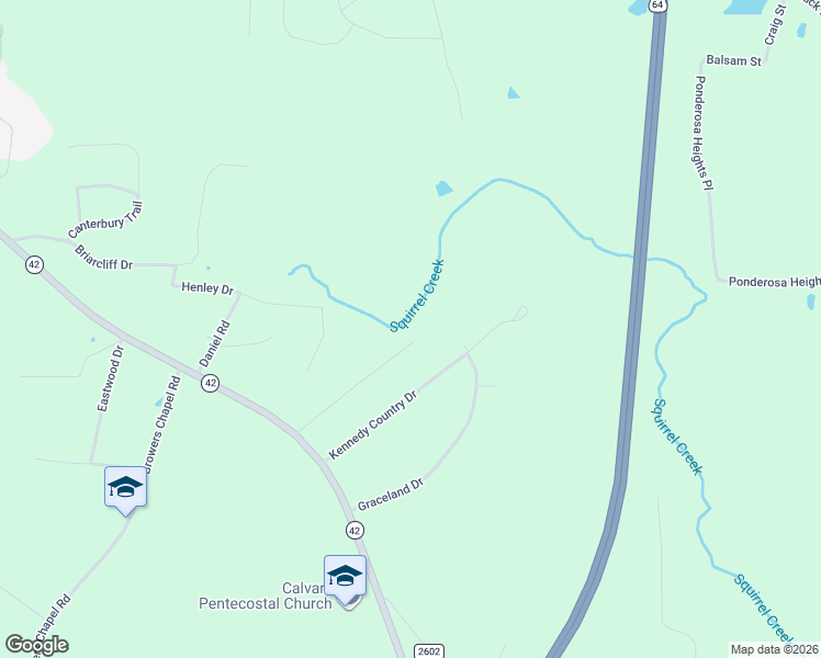 map of restaurants, bars, coffee shops, grocery stores, and more near 510 Crystal Wood Road in Asheboro