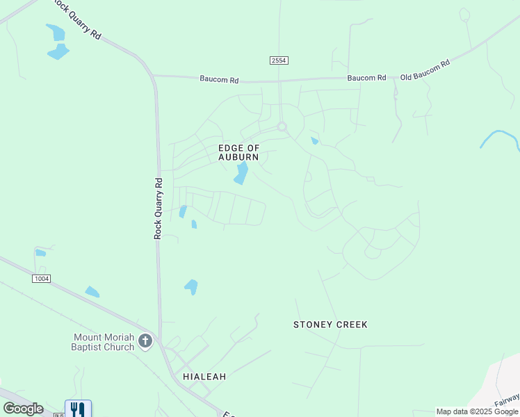 map of restaurants, bars, coffee shops, grocery stores, and more near 383 Garden Vine Trail in Raleigh