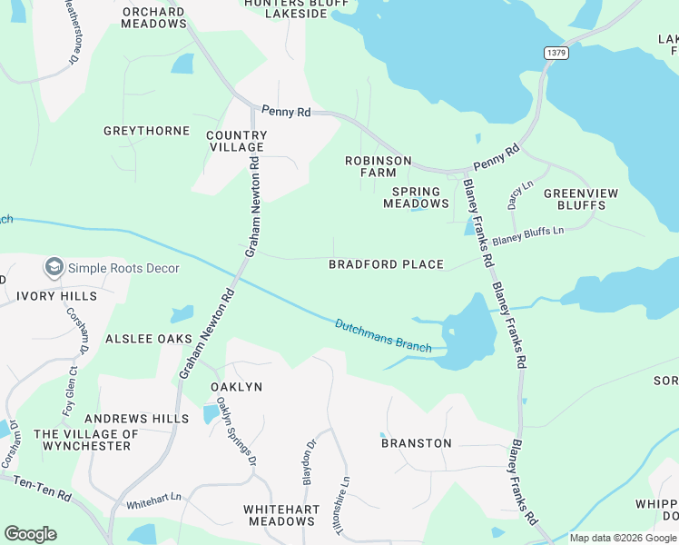 map of restaurants, bars, coffee shops, grocery stores, and more near 2525 Bradford Grove Place in Raleigh
