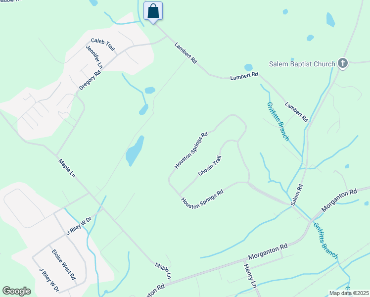map of restaurants, bars, coffee shops, grocery stores, and more near 1157 Houston Springs Road in Greenback