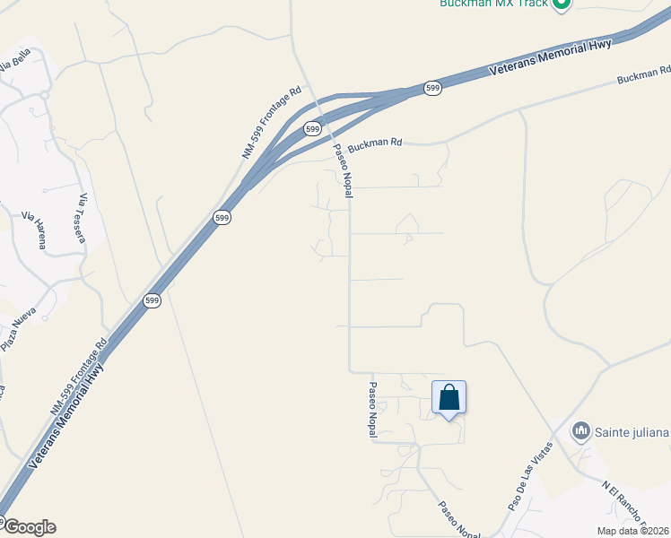 map of restaurants, bars, coffee shops, grocery stores, and more near 95 Paseo Nopal in Santa Fe