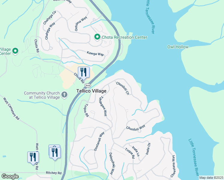 map of restaurants, bars, coffee shops, grocery stores, and more near 141 Tuhdegwa Way in Loudon