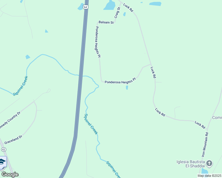 map of restaurants, bars, coffee shops, grocery stores, and more near 1094 Ponderosa Heights Place in Asheboro