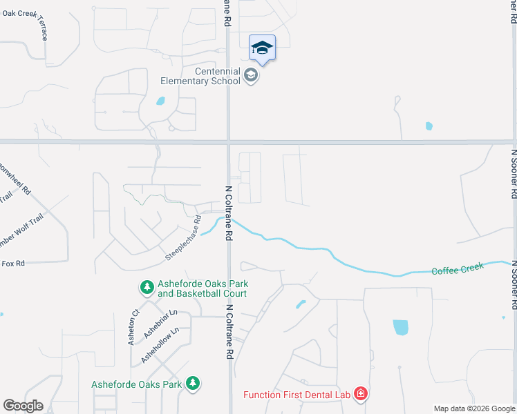 map of restaurants, bars, coffee shops, grocery stores, and more near 3810-3892 North Coltrane Road in Edmond