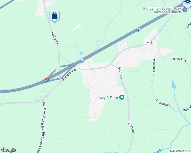 map of restaurants, bars, coffee shops, grocery stores, and more near Ridge Trail in Burke County