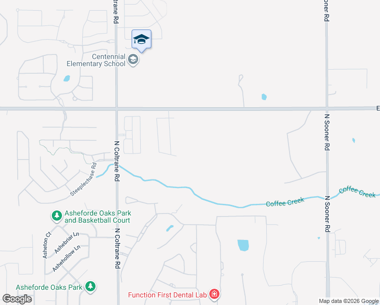 map of restaurants, bars, coffee shops, grocery stores, and more near 3200 Saint Fergus Drive in Edmond