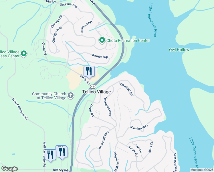 map of restaurants, bars, coffee shops, grocery stores, and more near 229 Chuniloti Way in Loudon