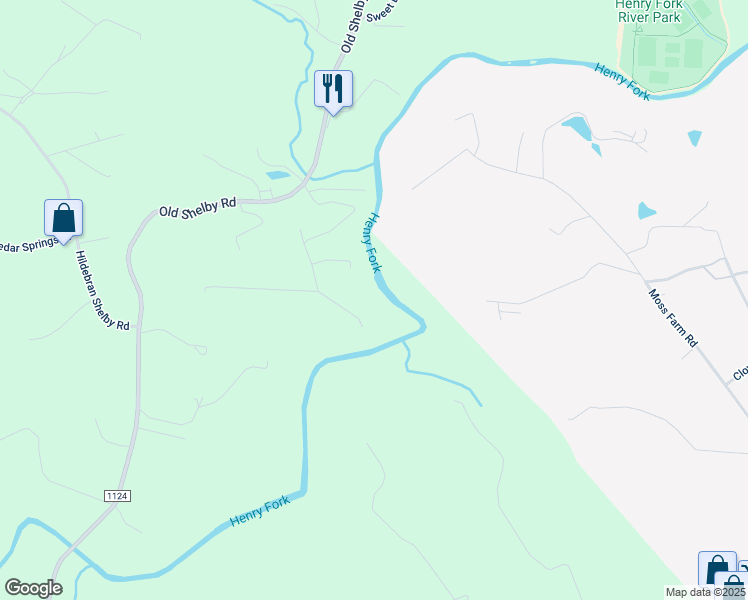 map of restaurants, bars, coffee shops, grocery stores, and more near 6046 Juniper Lane in Hickory